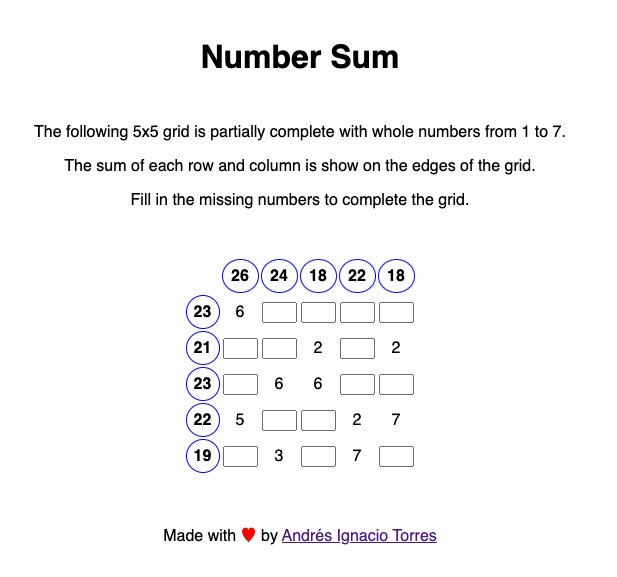 Number Sum